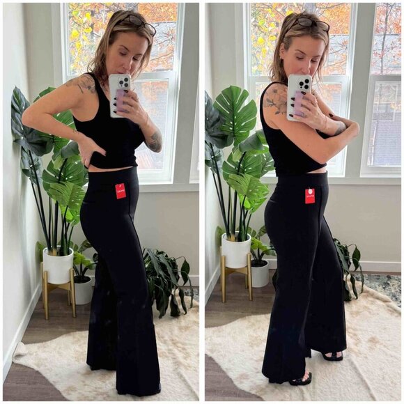 SPANX SPANXsmooth PerfectFit Ponte Flare Pants in Classic Black Size Large - Picture 12 of 12